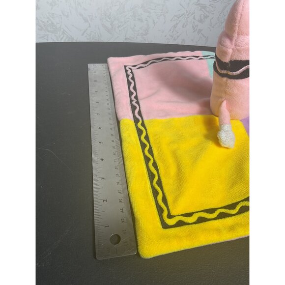 Crayola Crayon Plush Baby Blanket Lovey 14" Square Soft Colorful Comforter By Ap - Picture 6 of 7